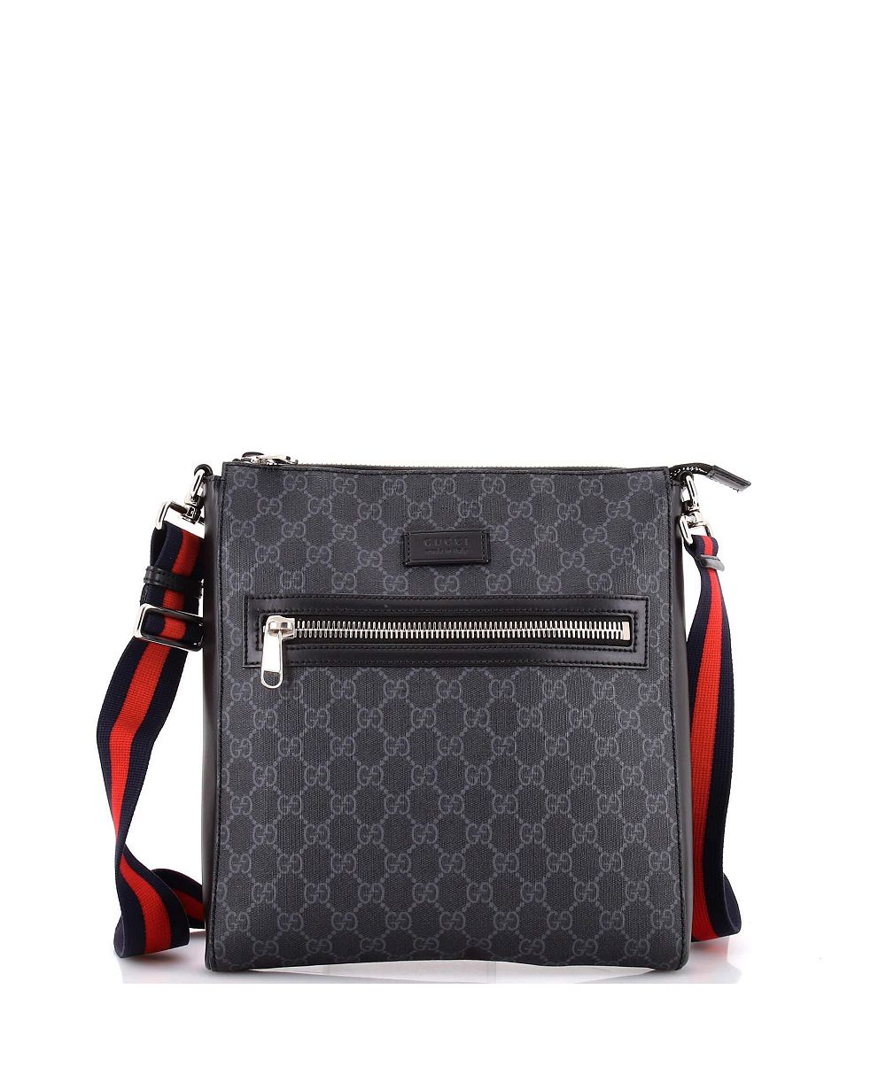 Pre-Owned Gucci сумка через плечо Web Strap с передней молнией, GG Coated Canvas