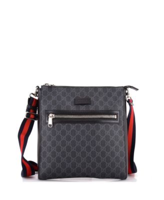 Pre-Owned Gucci сумка через плечо Web Strap с передней молнией, GG Coated Canvas