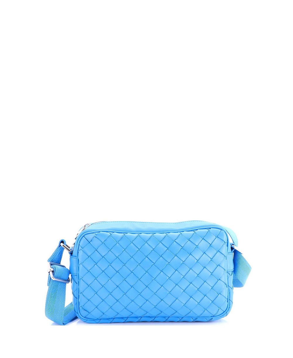 Pre-Owned Bottega Veneta Small Zip Camera Bag Intrecciato Nappa