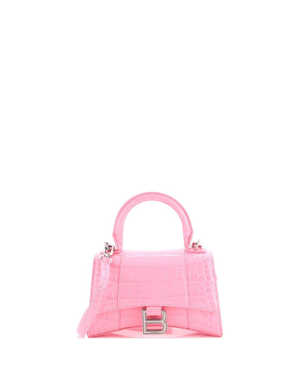 Сумка Balenciaga XS Hourglass Top Handle Embossed Leather Pre-Owned