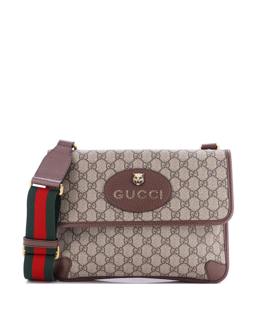 Сумка-мессенджер Gucci Medium Neo Vintage Flap GG из покрытого холста (б/у)