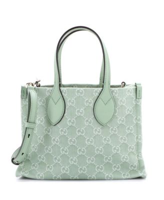 Pre-Owned Gucci Medium Ophidia Shopper Tote GG Denim
