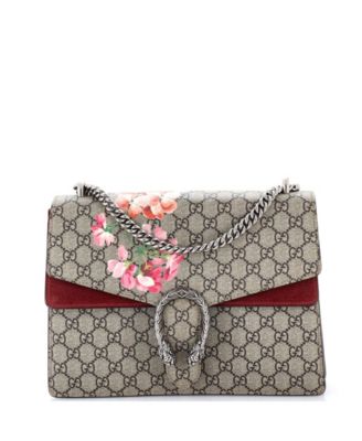 Pre-Owned Gucci Medium Dionysus Bag Blooms Print GG Coated Canvas
