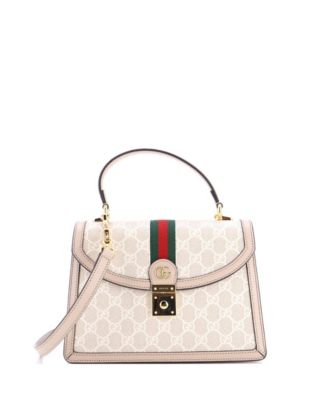 Б/у сумка Gucci Small Ophidia Flap Top Handle GG из покрытия Canvas