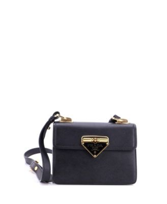 Pre-Owned Prada Small Flip Lock Shoulder Bag Saffiano Leather
