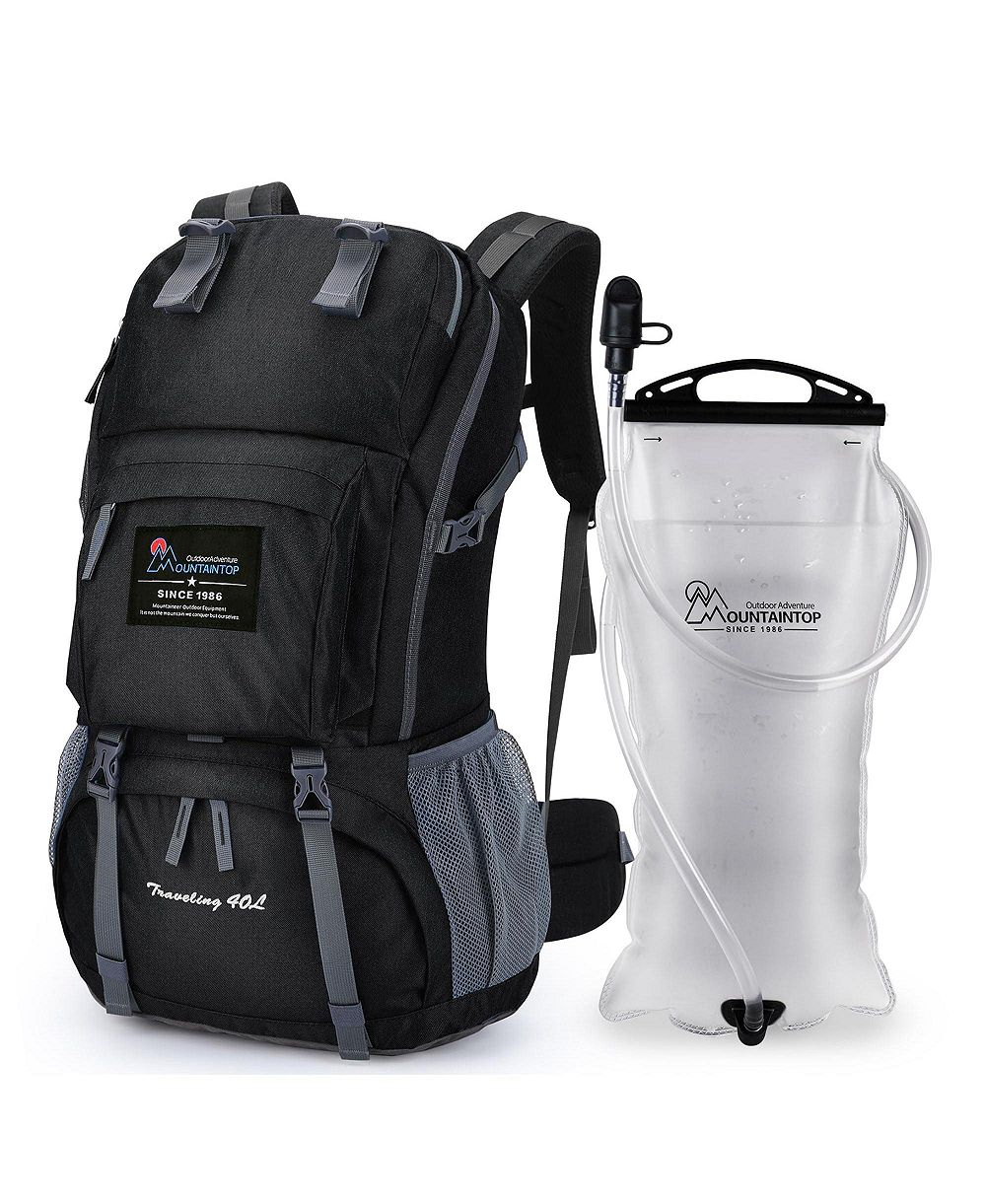 MOUNTAINTOP 40 Liter Hiking Backpack with 3 Liter Hydration Bladder for Women Men Outdoor Travel Camping Day Pack with Rain Cover