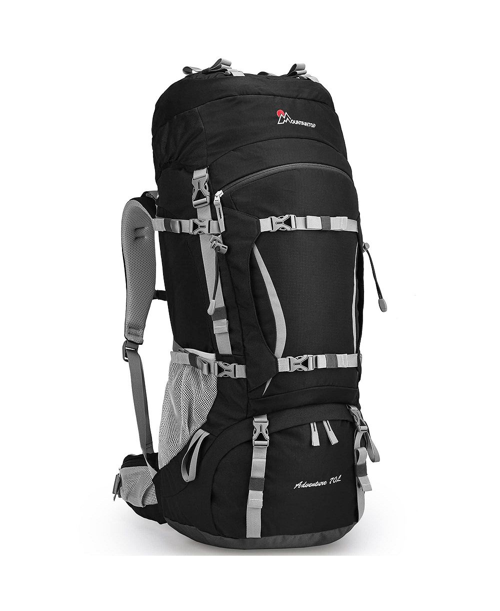 MOUNTAINTOP 70 Liter Internal Frame Backpack Camping Backpacking Hiking Backpack for Men Women with Rain Cover