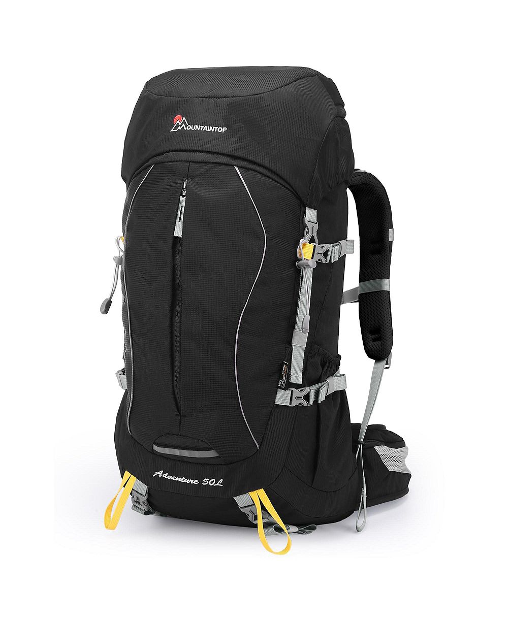 MOUNTAINTOP 50 Liter Internal Frame Hiking Backpack with Rain Cover Outdoor Camping Backpack for Men Women