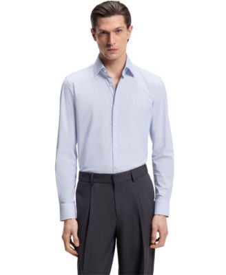 BOSS by Hugo Boss рубашка приталенная, с принтом, из эластичной ткани, мужская