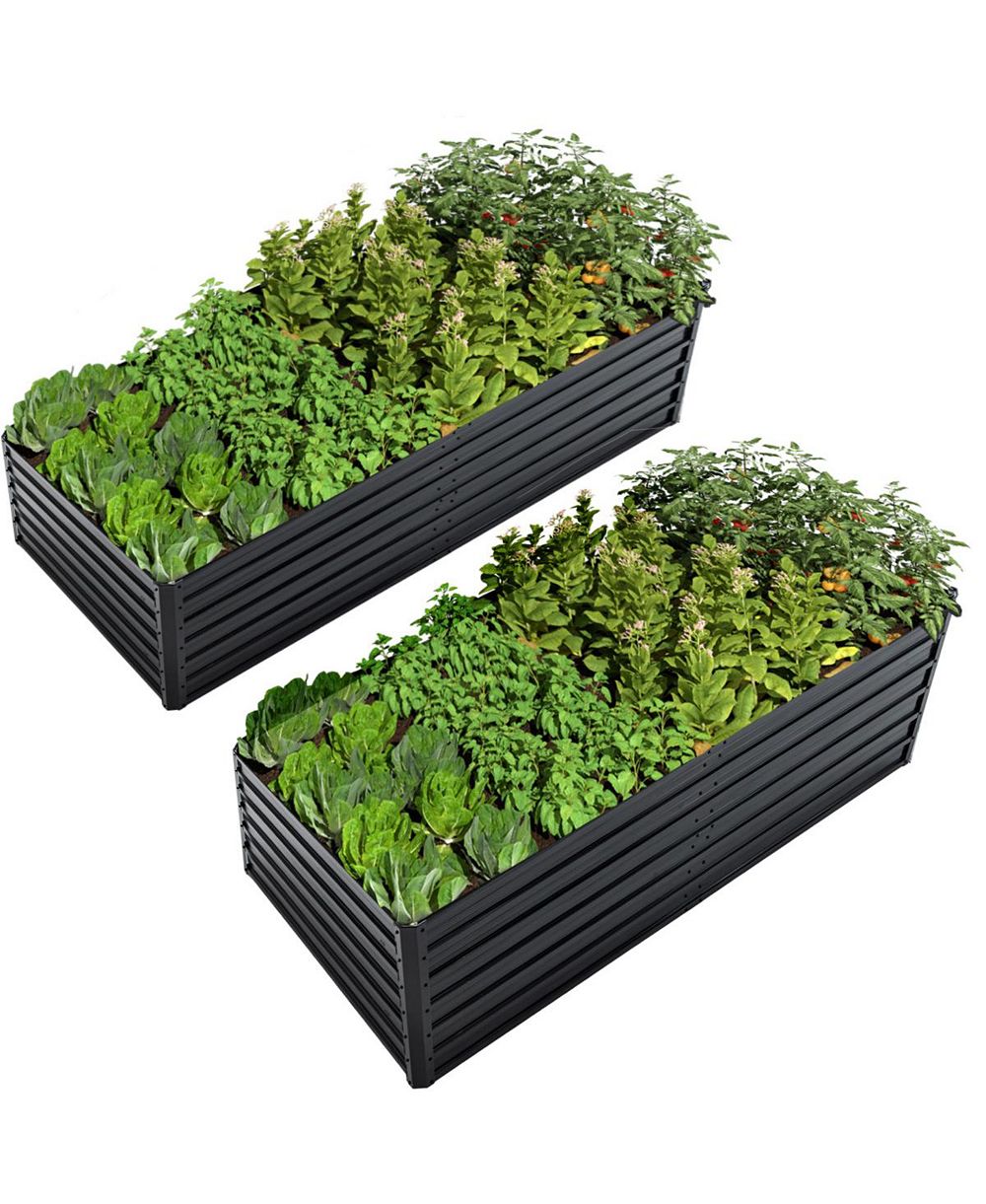 Комплект приподнятых грядок из оцинкованного металла Streamdale Furniture 2-Pack