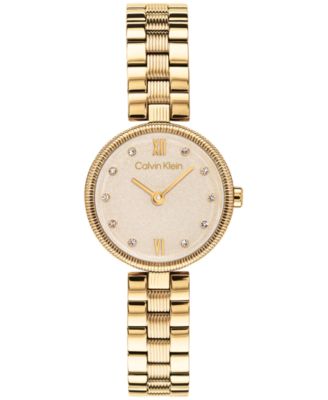 Женские наручные часы Calvin Klein Gleam Gold-Tone Stainless Steel 24mm
