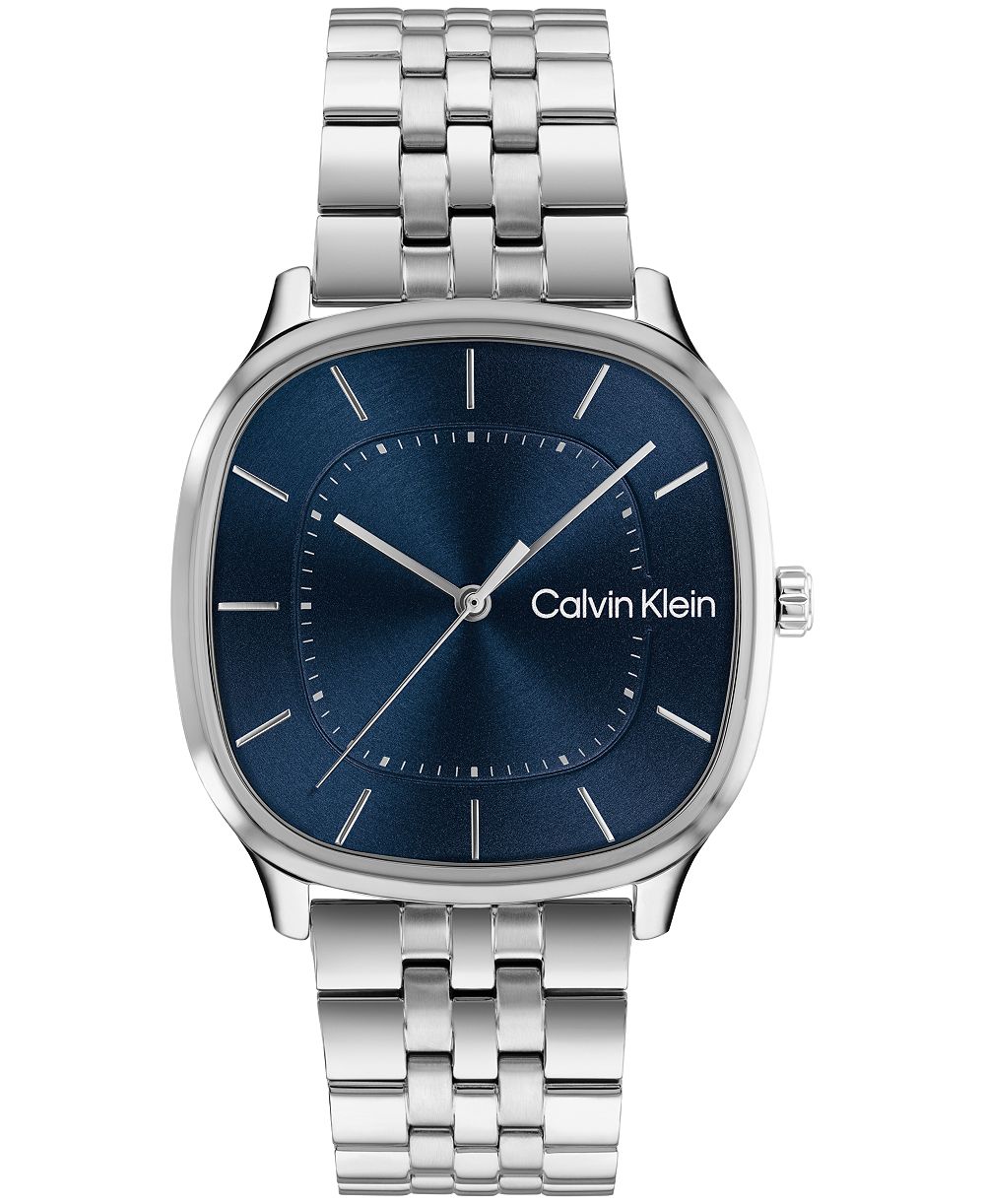 Мужские наручные часы Calvin Klein Men's CK Shape Silver-Tone Stainless Steel 37mm