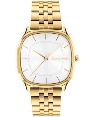 Мужские часы Calvin Klein CK Shape Gold-Tone Stainless Steel 37mm