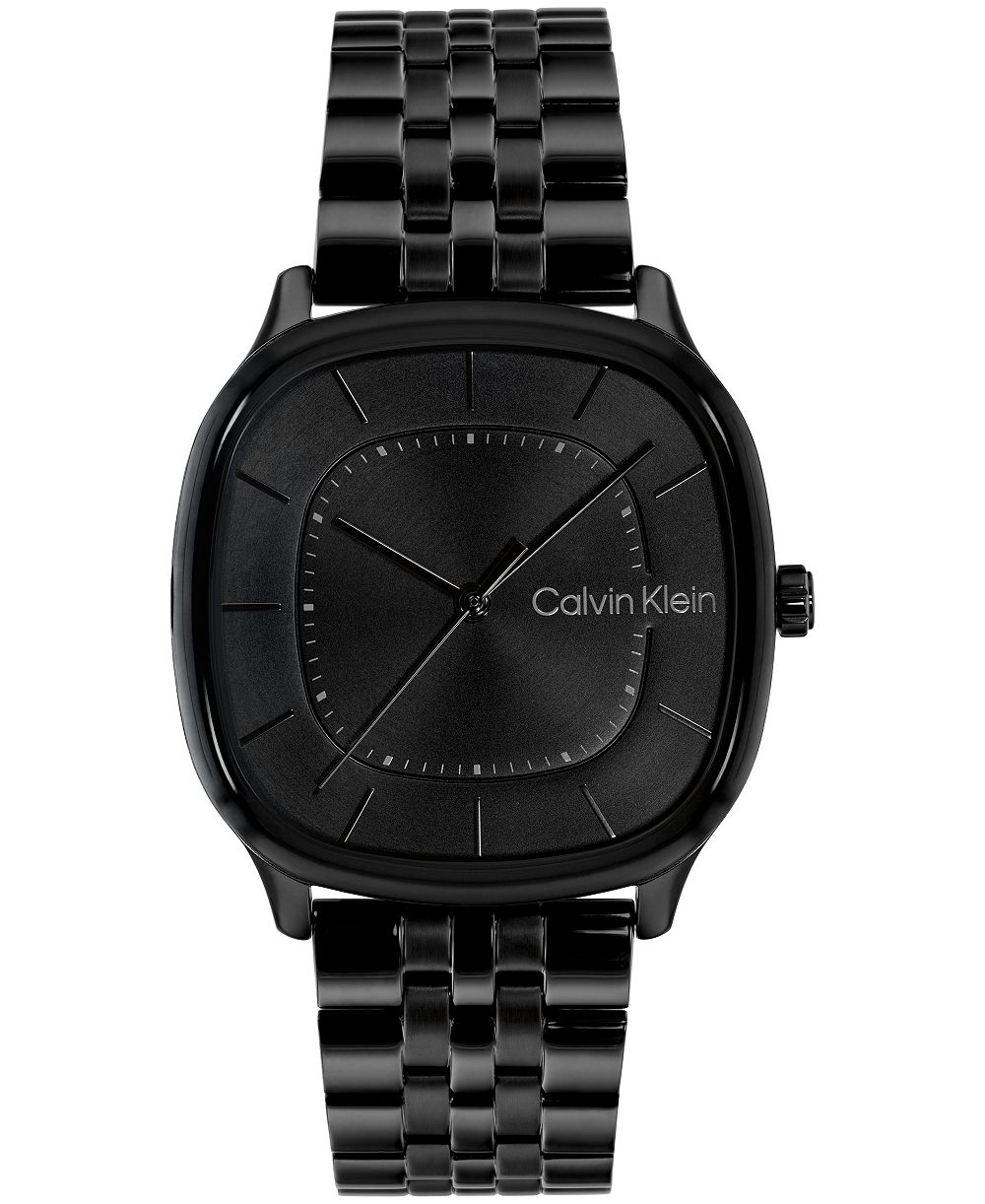 Calvin Klein Men's CK Shape Black IP Stainless Steel Bracelet Watch 37mm