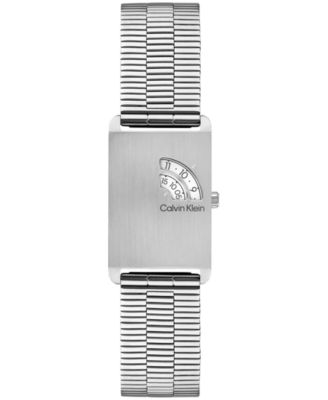 Calvin Klein Men's Dapper Silver-Tone Stainless Steel Mesh Bracelet Watch 24mm