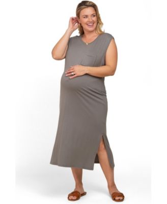 Женское платье Pinkblush Maternity Sleeveless Front Pocket Plus Midi