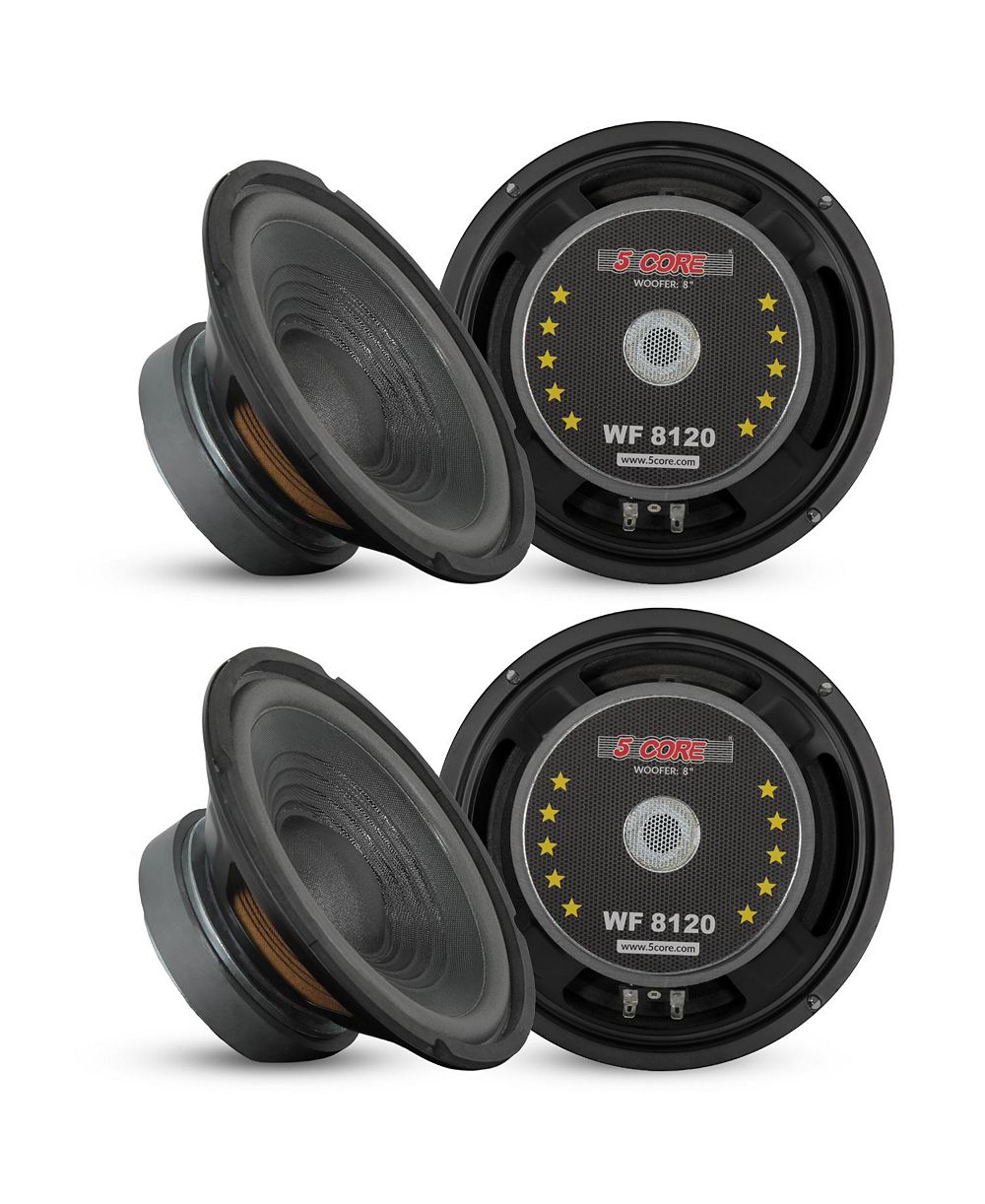 5 Core 1000W 4 Ohm Deep-Bass Subwoofers, 2-Piece