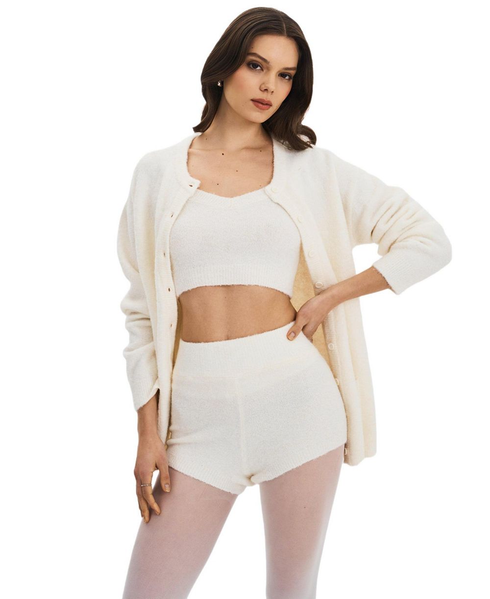 Шорты Miss Circle Women's Sera Wool-Blend Ribbed Knit Mini