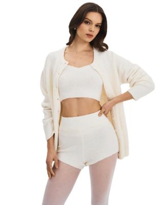 Шорты Miss Circle Women's Sera Wool-Blend Ribbed Knit Mini