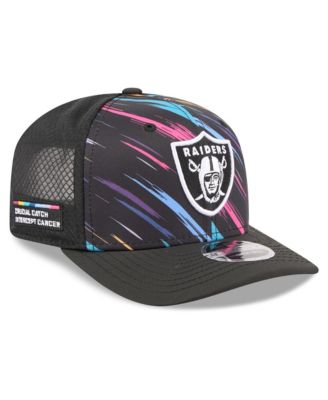 New Era Men's Black Las Vegas Raiders 2026 NFL Cruical Catch 9SEVENTY Adjustable Trucker Hat