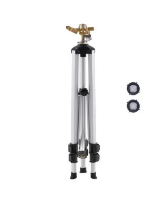 SUGIFT Impact Tripod Sprinkler 360 Degree Brass Head Adjustable Height