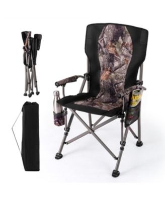 Mecale Heavy-Duty Folding Camping Chair with Storage Covers, 400-lb Cap, 41-in Tall