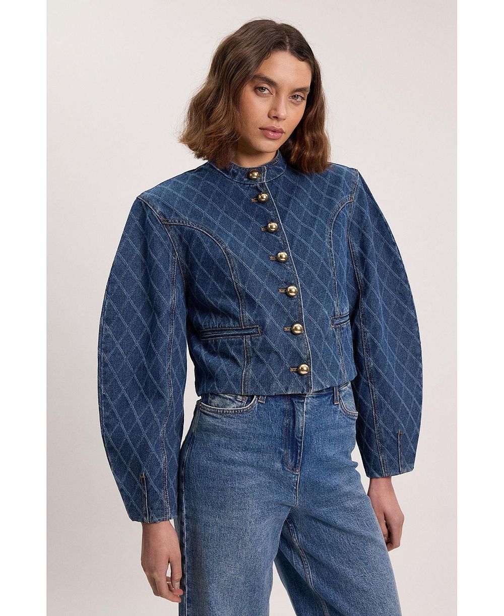 Karen Millen Women's Denim Balloon Jacket