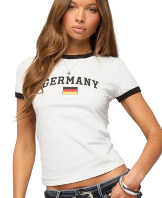 Edikted Женская футболка с контрастным принтом Germany