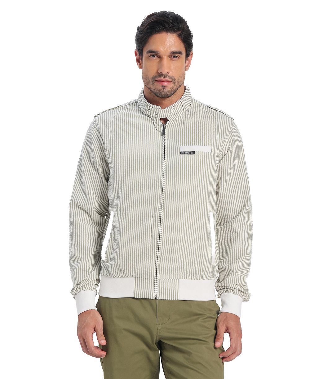 Мужская куртка Members Only Men's Seersucker Iconic Racer