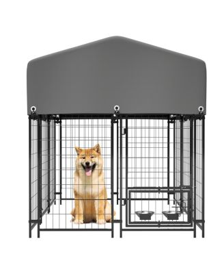 Streamdale Furniture Heavy Duty Welded Wire Dog Kennel with Waterproof Roof