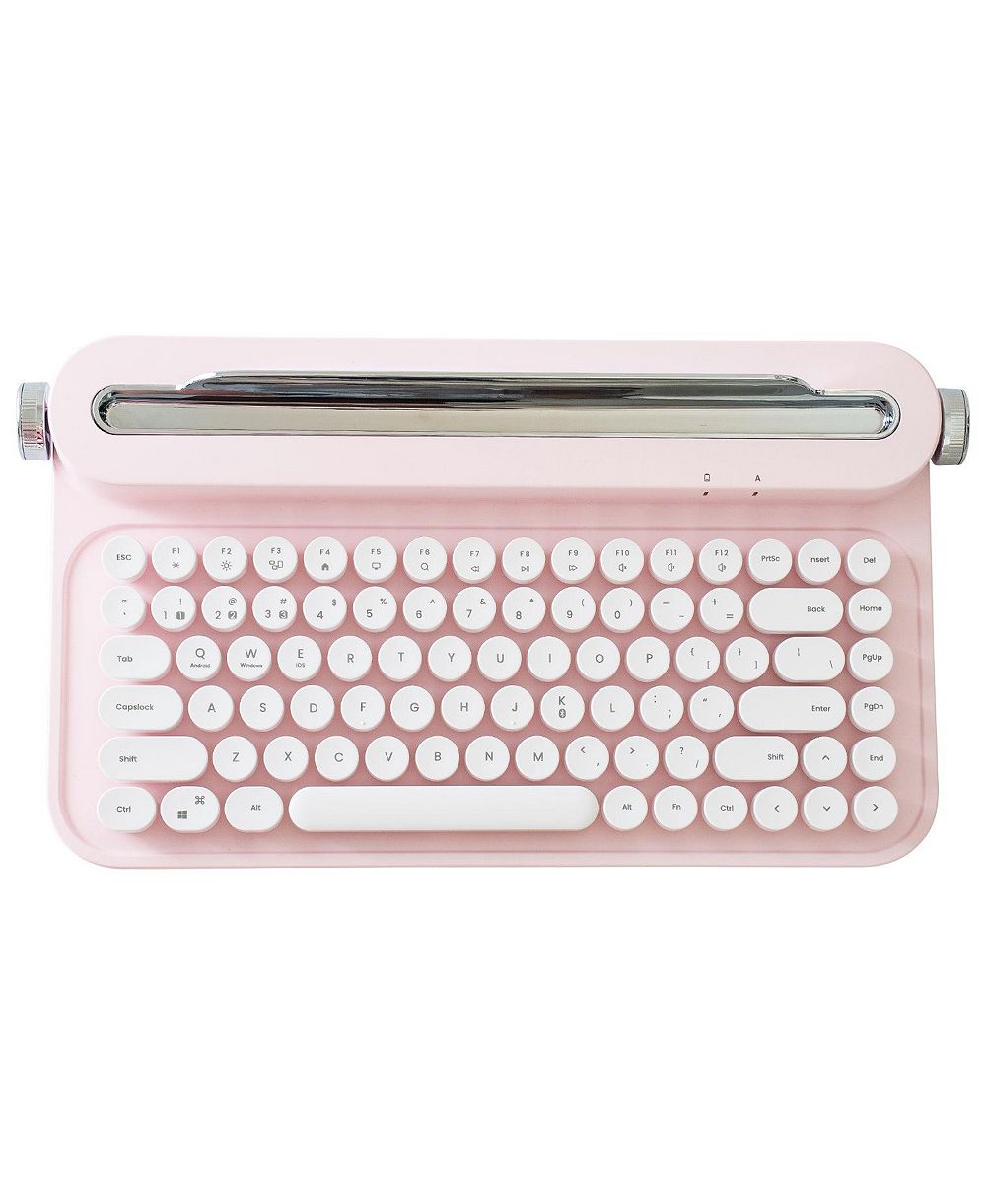 Lamicall B305 Retro Typewriter-Style Wireless Bluetooth 5.0 Keyboard for Windows, iOS, and Android