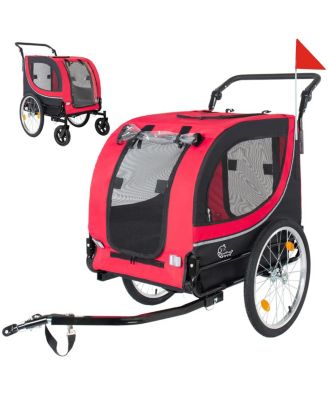 Прицеп-коляска 2-in-1 Streamdale Furniture Foldable Pet Bike Trailer для собак весом до 100lbs