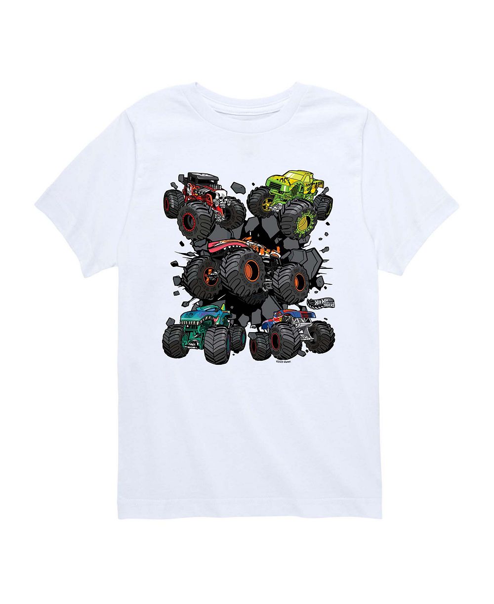 Hot Wheels Boys' 8-20 Monster Truck Grids Youth Short-Sleeve Graphic T-Shirt