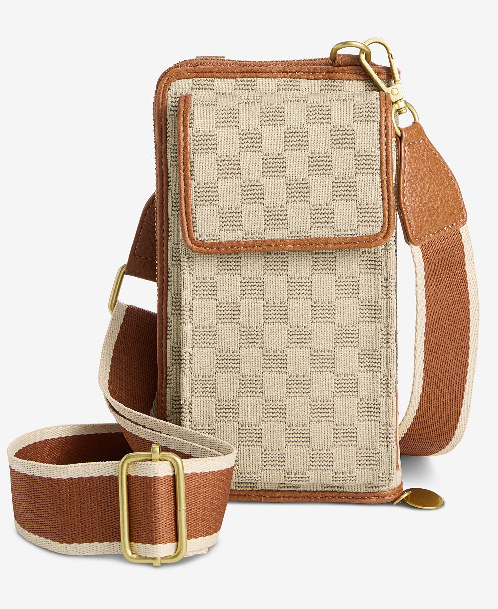 Style & Co мягкая вязаная сумка через плечо в клетку
