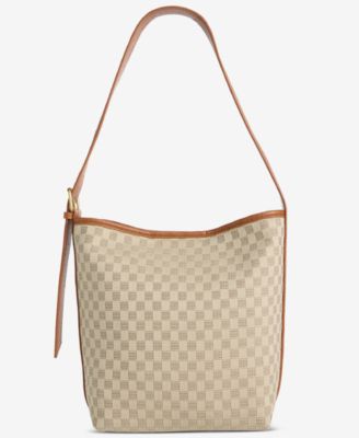 Style & Co мягкая трикотажная сумка хобо в клетку