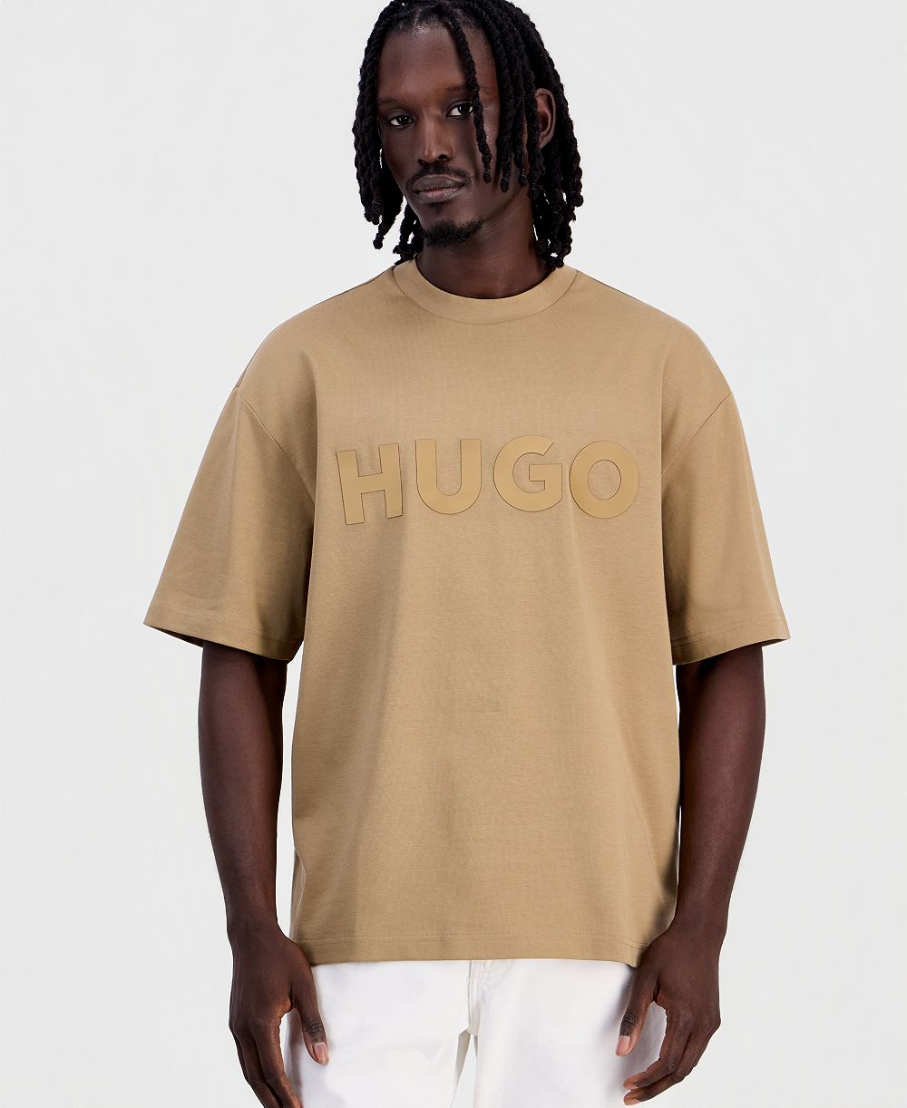 HUGO by Hugo Boss Men's Dinkee Oversized-Fit Logo T-Shirt