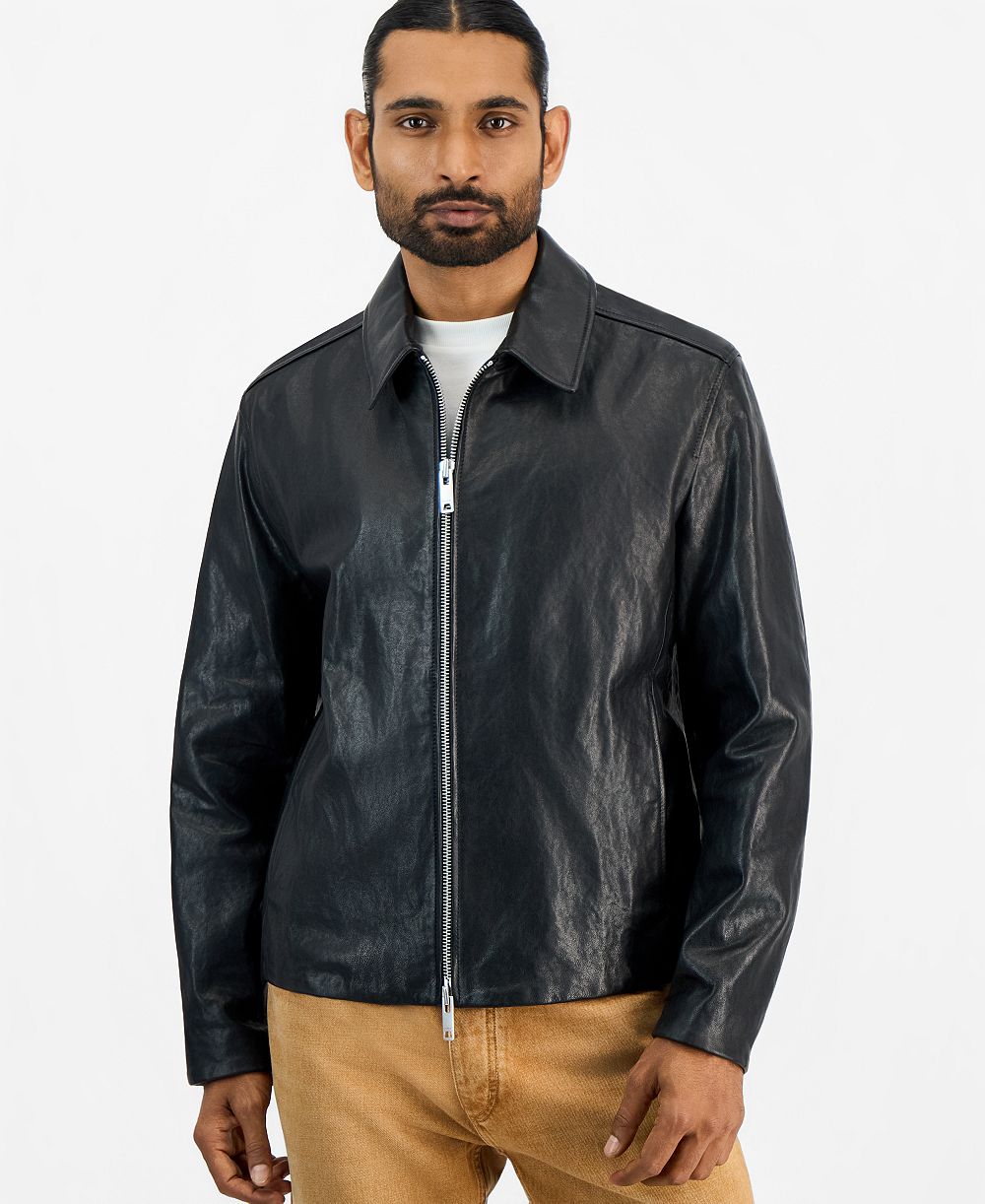 HUGO by Hugo Boss Men's Liro Leather Jacket
