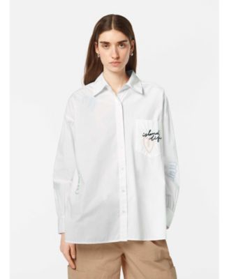 SCOTCH & SODA женская рубашка из поплина с вышивкой