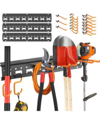 XDOVET Garden Tool Organizer Wall Mount Adjustable Pegboard Hooks Shed Rack