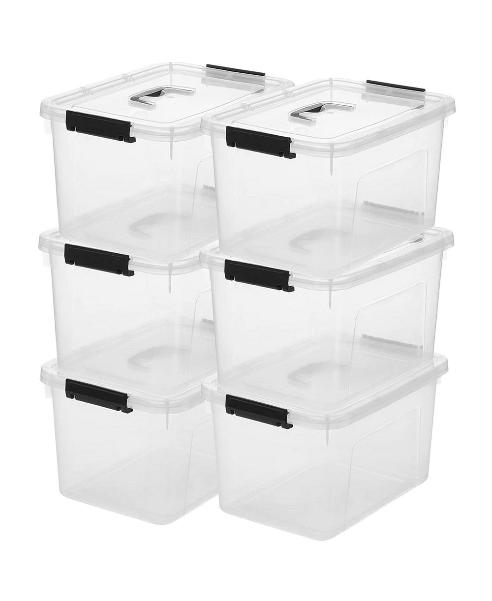 XDOVET Stackable Plastic Storage Bins with Lids