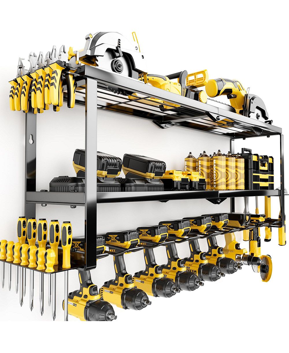 XDOVET Power Tool Organizer Wall Mount Metal Drill Holder Rack