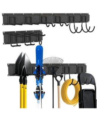 XDOVET Wall Mount Garden Tool Organizer Rack with 9 Hooks