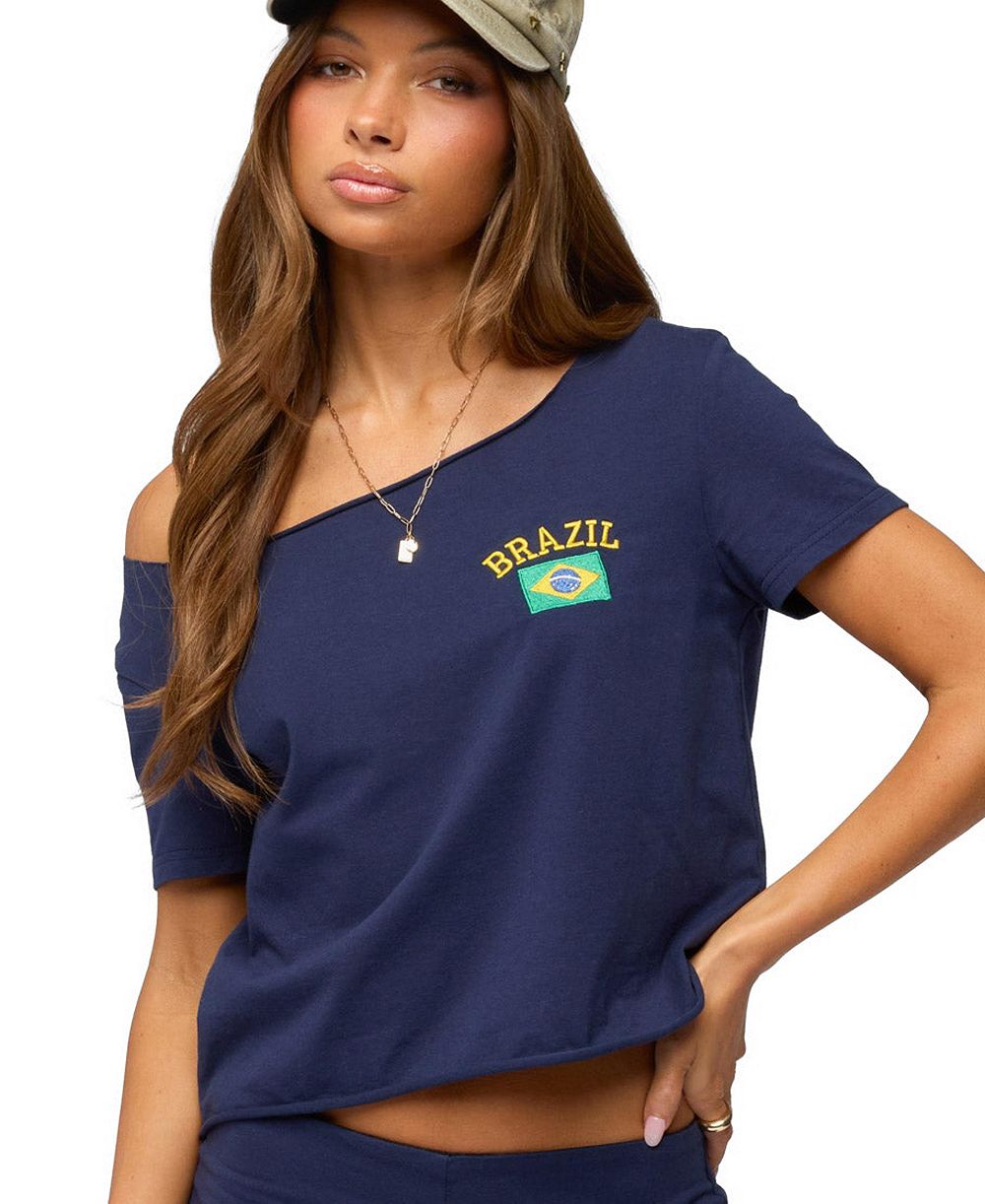 Edikted Women's Brazilian Babe Off Shoulder T Shirt