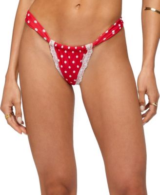 Бикини Edikted Women's Bina Lacey Polka Dot Bottom