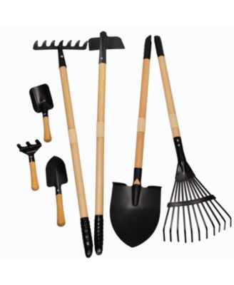 XDOVET Metal Gardening Tools Kids Rake Shovel Set