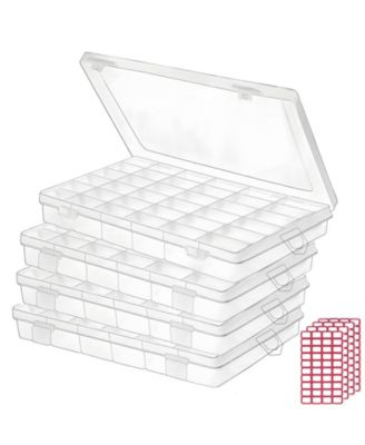 XDOVET Plastic Organizer Box Adjustable Dividers Bead Craft Fishing Tackle Storage