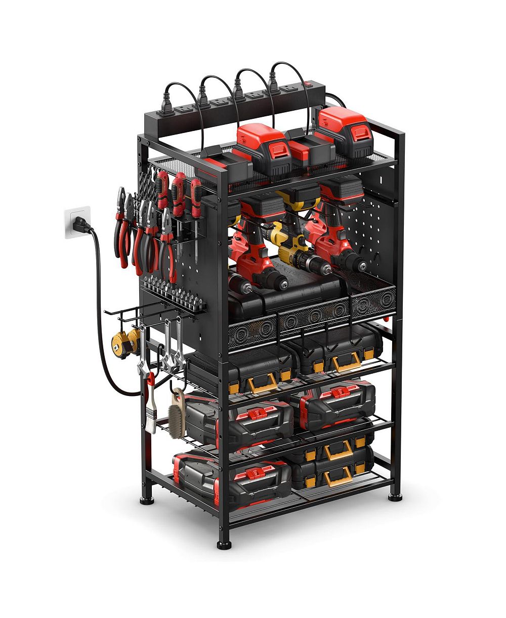 XDOVET Power Tool Organizer Floor Stand Charging Station Drill Holder