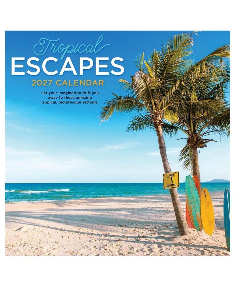 TF Publishing Paper Goods 2027 Tropical Escapes Wall Calendar