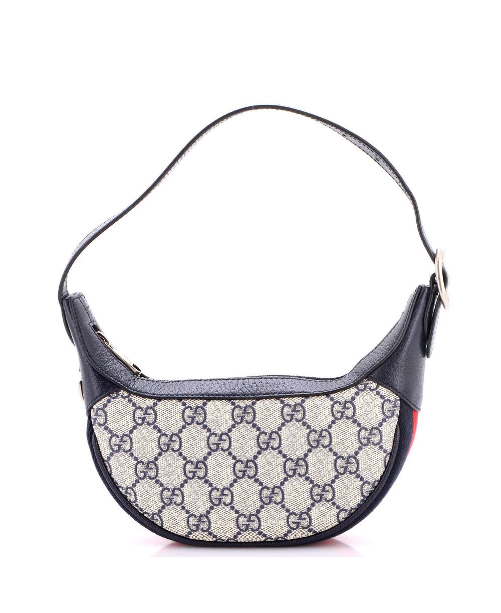 Pre-Owned Gucci Mini Ophidia Half Moon Bag GG Coated Canvas