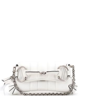 Pre-Owned Gucci Small Horsebit Chain Shoulder Bag Vertical Quilted Leather